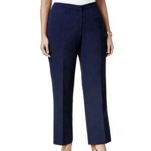 KASPER Women's Plus Size Tab Front Pant Sz: 16W  Navy